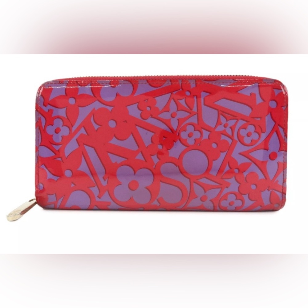 Louis Vuitton Limited Edition Monogram Vernis Rose-Indien Red/Purple Wallet
